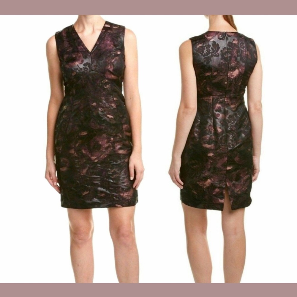NWT Lafayette 148 New York [‎ 4 ] Kendall V-neck Sheath Dress